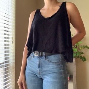 Paper Crane Frayed Edge Tank Top